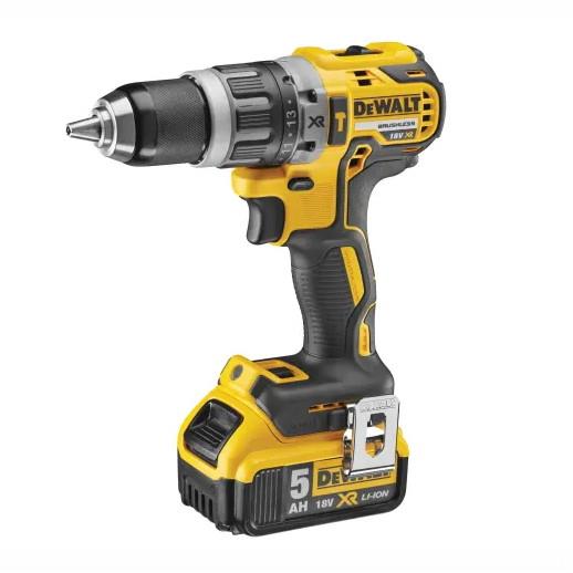 Dewalt DCD796P1 Compact Brushless Hammer Drill Driver; 18 Volt; 1 x 5.0Ah Battery; Charger & TStak Storage Case
