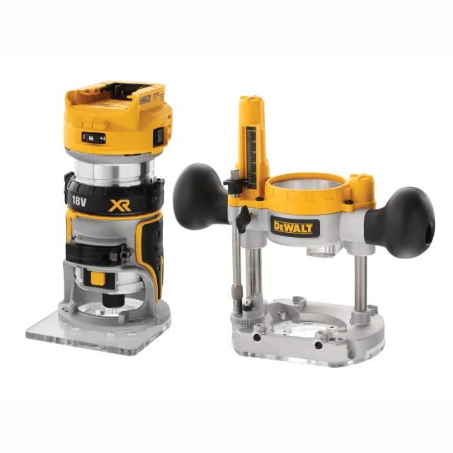 Dewalt DCW604NT XR 1/4in Twin Base Router; 18 Volt; TSTAK™ Kitbox; Bare Unit (Body Only)