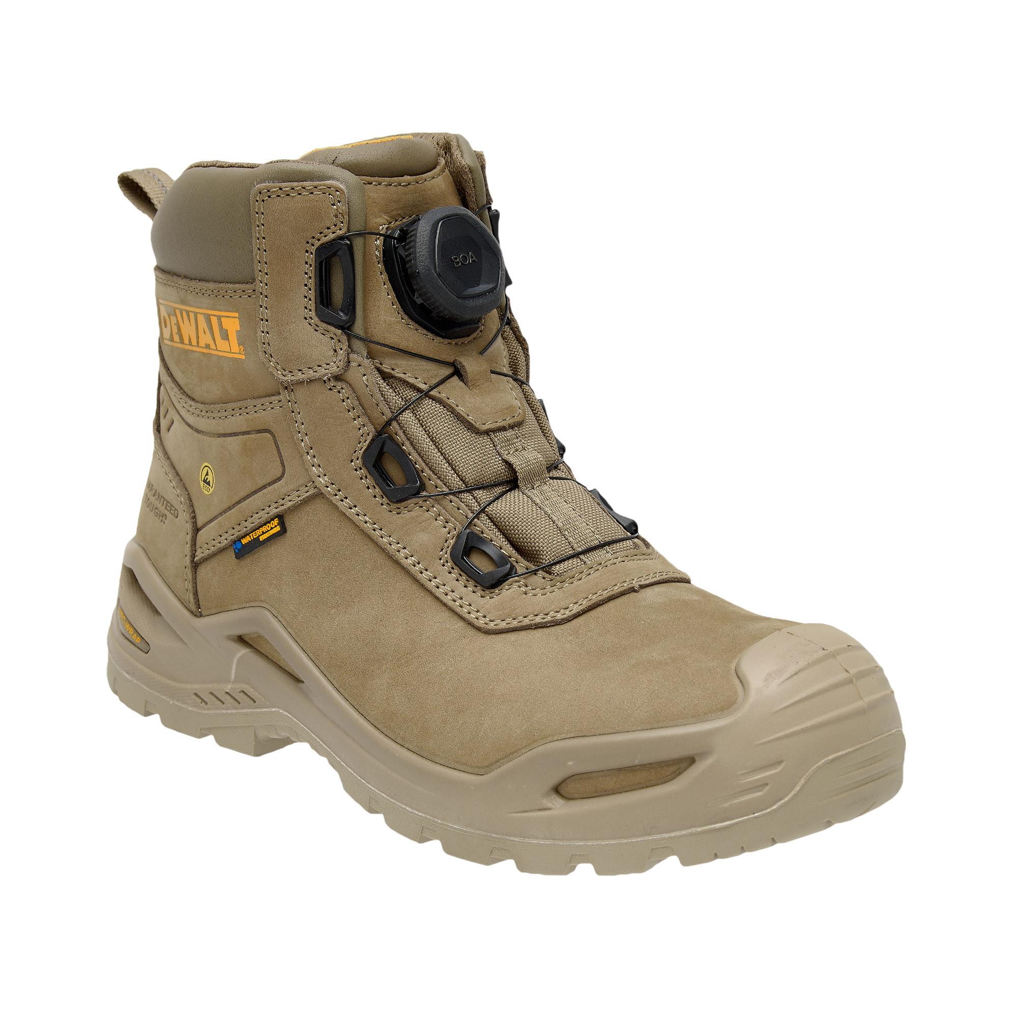 DeWalt LANDER Boa® Lightweight Waterproof Safety Boots; S7 WE ESD HRO FO SC LG Rated; Stone (ST); Size 9 (42)