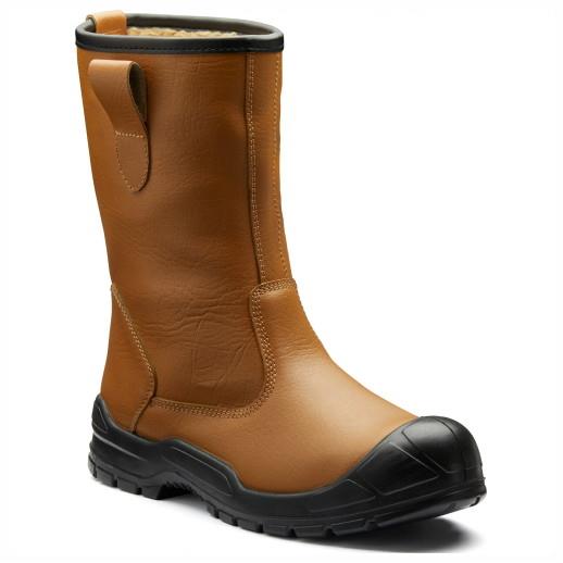 Dickies FA23350S Dixon Lined Safety Rigger Boots; S3; EN ISO 20345; Tan (TN); Size 6 (39)