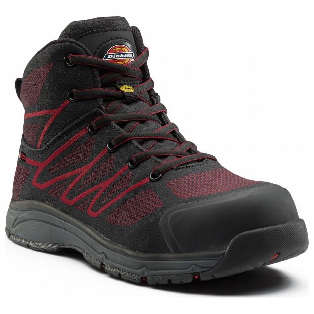 Dickies FC9530 Liberty Safety Boot; Black/Red (BK)(RD); Size 9 (43)