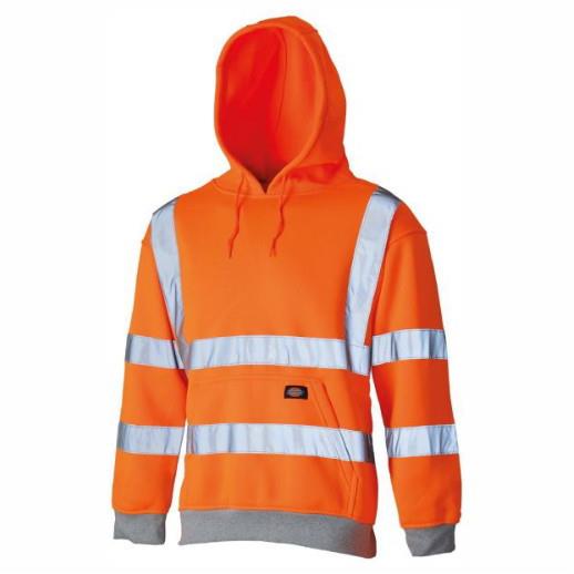 Dickies SA22090 High Visibility Safety Hooded Sweatshirt; Hi-Vis Orange (OR); 3 Extra Large (XXXL)(3XL)