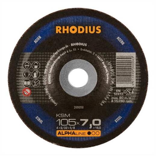 Rhodius Type 27 Metal Grinding Disc; Depressed Centre; 16mm Bore; 105 x 7.0mm