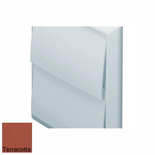 Domus 4900 Gravity Flap Outlet Round; 100mm; Terracotta (TC); 154 x 154mm