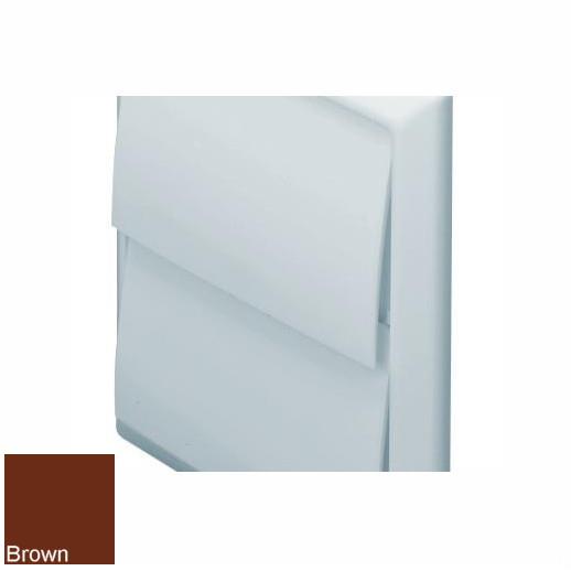 Domus 6900B Gravity Flap Outlet Round; 150mm Outlet; 200 x 200mm Vent; Brown (BN)