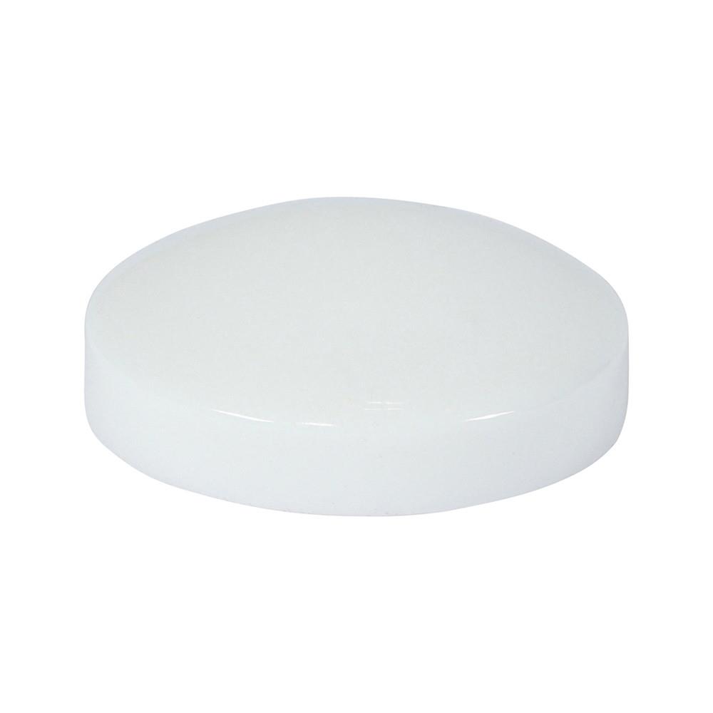 Dome Cap; 2 Piece Screw Cover; White (WH); Plastidome; Screw Size 8