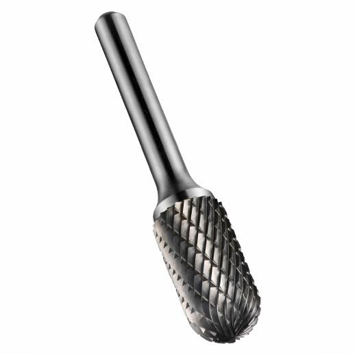 Dormer P805 Solid Carbide Rotary Burr; Bright; For General Purpose Use; Ball Nosed Cylinder Type; 6.0mm Diameter; 6.0mm Shank