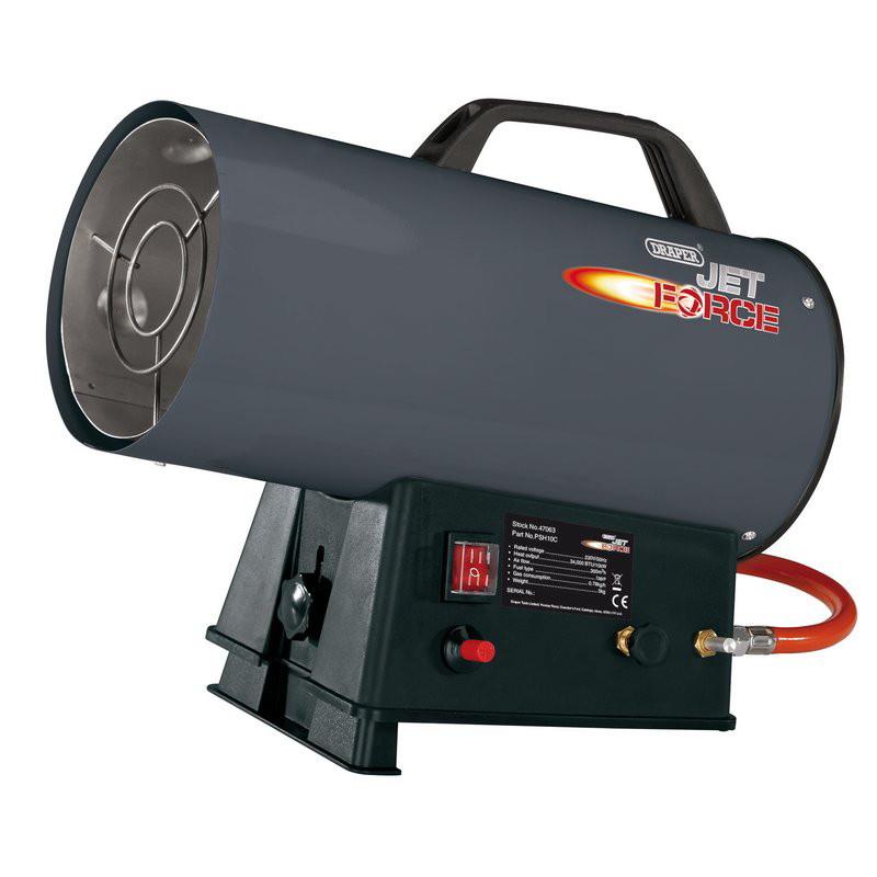 Draper PSH10C Jet Force Propane Space Heater; 34,000 BTU/10 kW; Up To 4000 cu. ft Heating Area