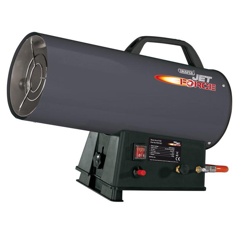 Draper PSH15C Jet Force Propane Space Heater; 50,000 BTU/15 kW; Up To 5000 cu. ft Heating Area