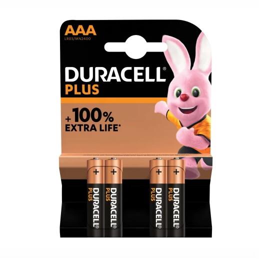 Duracell Plus Power Battery 'AAA' Cell; Pack (4)