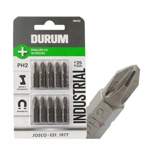 Durum DB122 Industrial Magnetic Impact Screwdriver Bits; 1/4