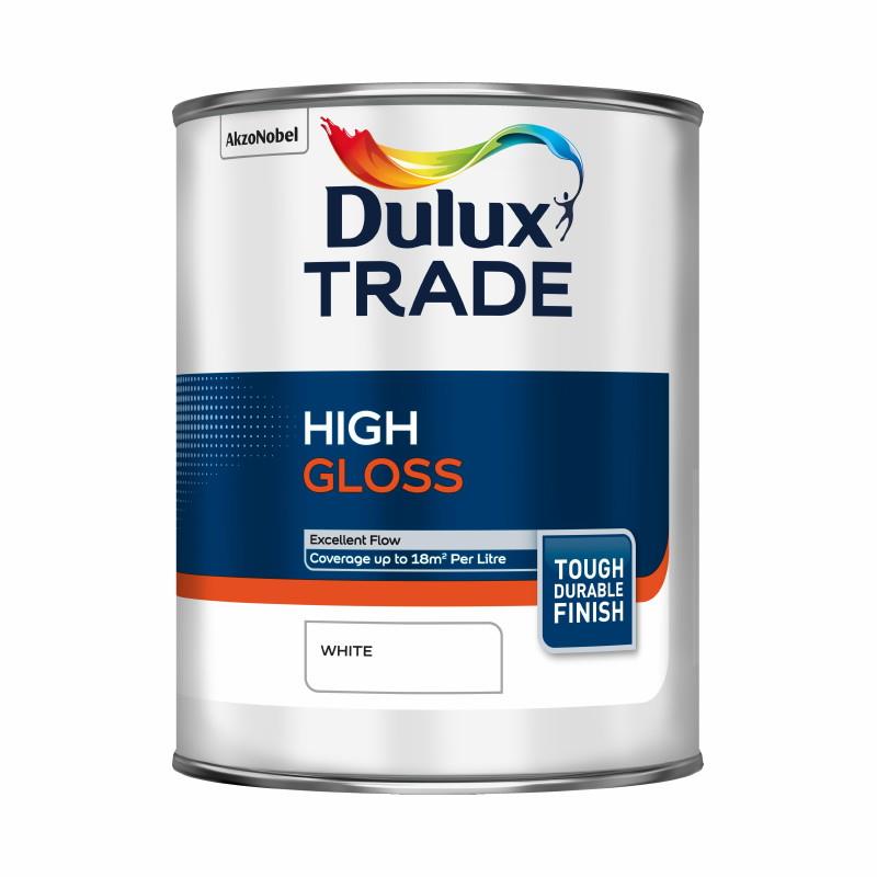 Dulux Trade High Gloss; 1 Litre; White (WH)