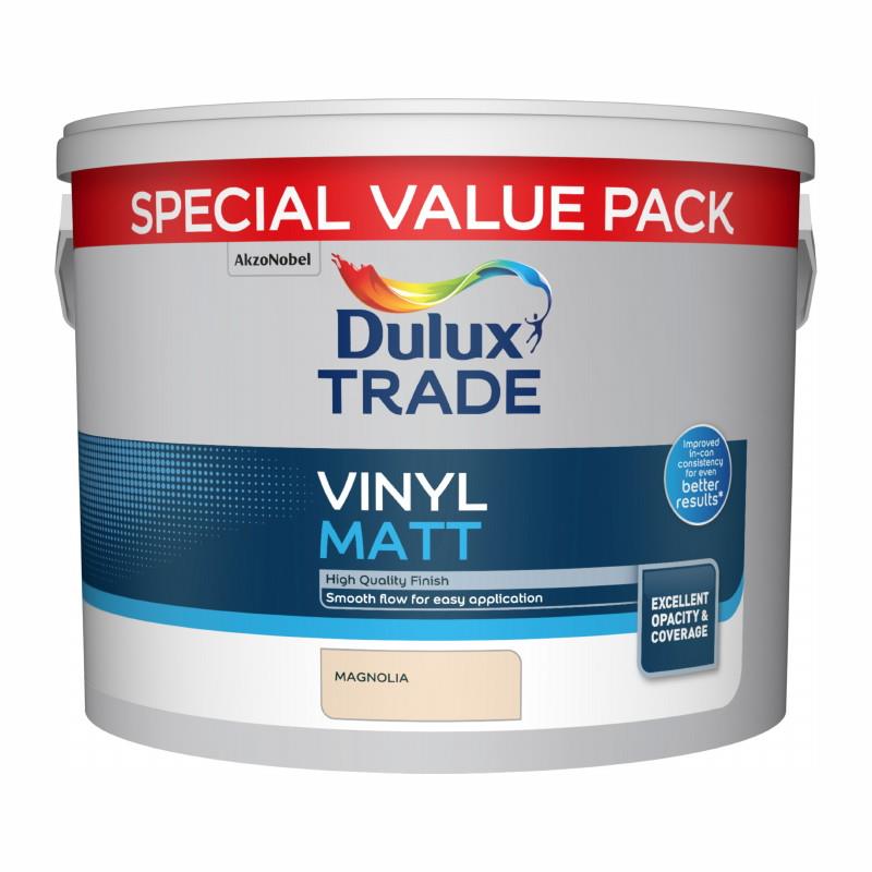 Dulux Trade Vinyl Matt; 7.5 Litre; Magnolia (MAG)