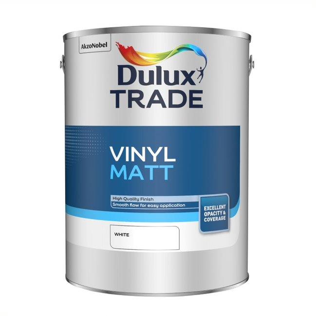 Dulux Trade Vinyl Matt; 5 Litre; White (WH)