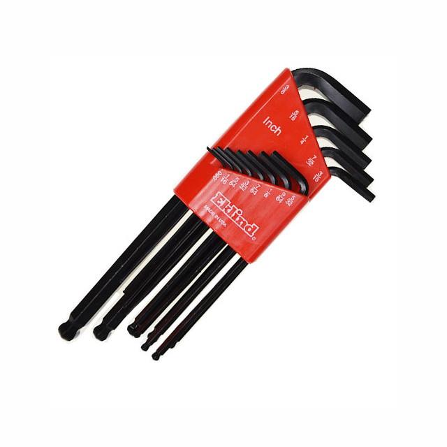 Eklind® 13213 Ball-Hex-L™ Imperial Hex Key Set; Long Series; 13 Keys: .050; 1/16; 5/64; 3/32; 7/64; 1/8 ; 9/64; 5/32; 3/16; 7/32; 1/4; 5/16; 3/8 Inch & Holder
