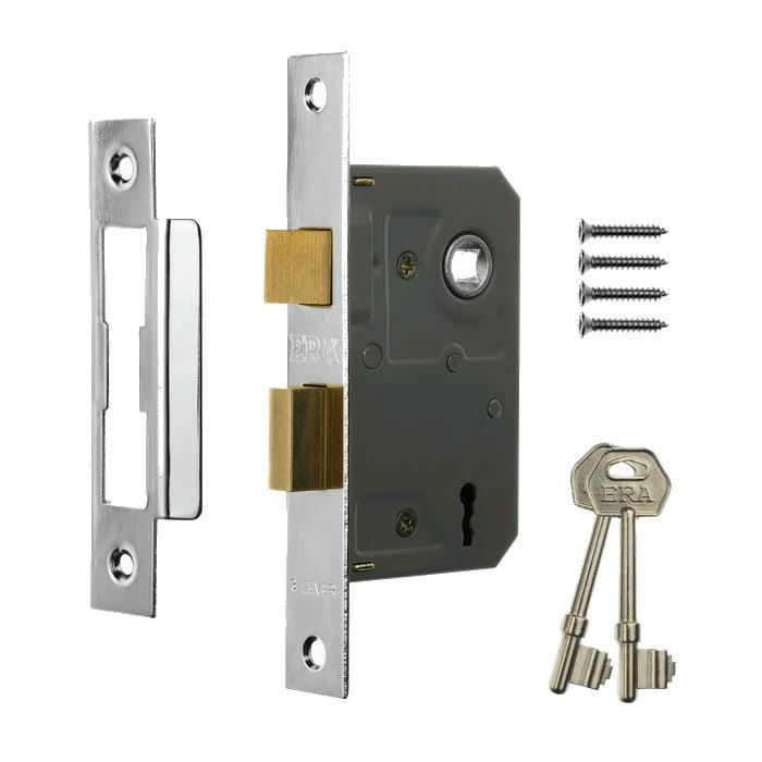 ERA 473-61 3 Lever Mortice Sashlock; 63mm (2 1/2"); Nickel Plated (NP)