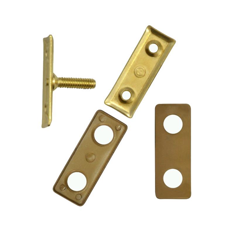 ERA 820-32 Staylock Locking Casement Stay Pins; Standard Key; Electro Brassed (EB); Pack (2+1)