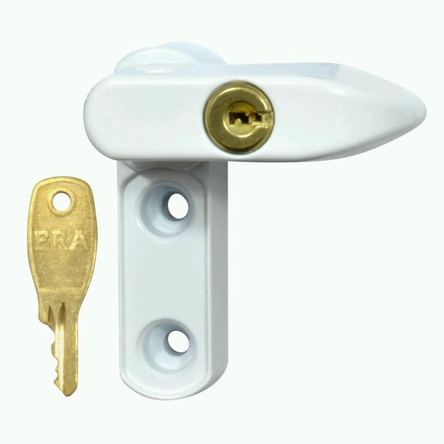 ERA 832-12 PVCu Snap Lock Sash Jammer; Cut Key; White (WH)