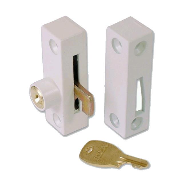ERA 902-12 Flush Pivot Window Lock; Cut Key; White (WH)