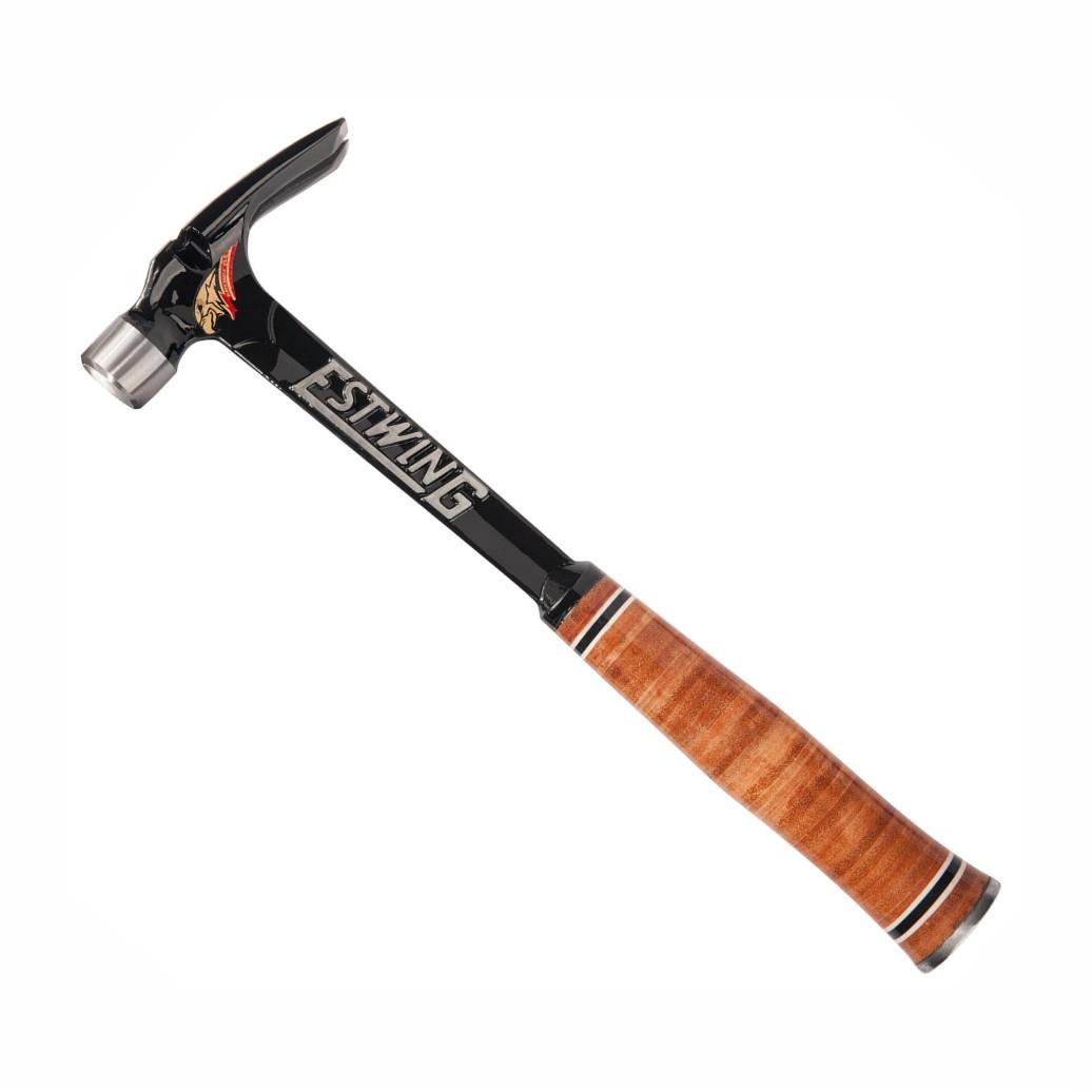 Estwing E19SM Ultra Series Framing Hammer; Straight Claw; Milled Face; Leather Grip; 19oz / 539gm