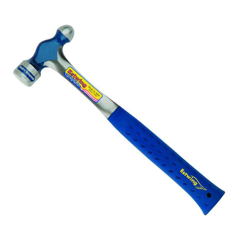 Estwing E3/12BP Ball Pein Hammer; Blue Vinyl Grip; 12oz.