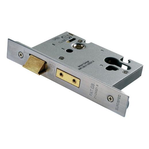 Eurospec ESS5025PVD Easi-T Euro Profile Sashlock Case; 64mm (2 1/2"); Stainless Brass (PVD)