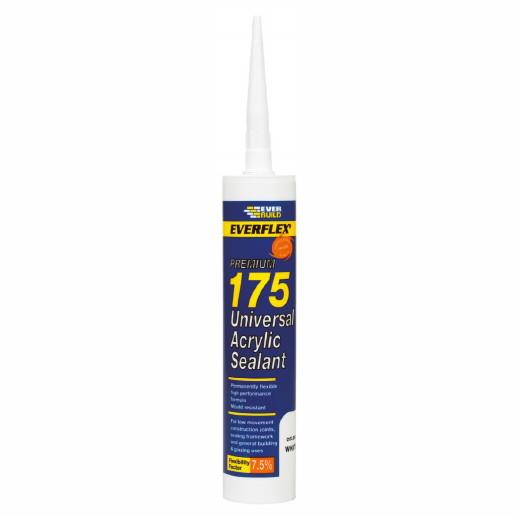 Everbuild 175 Universal Acrylic Sealant; All In One; White (WH); C3