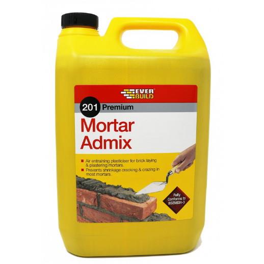 Everbuild 201 Mortar Admix; Plasticiser; 5 Litre