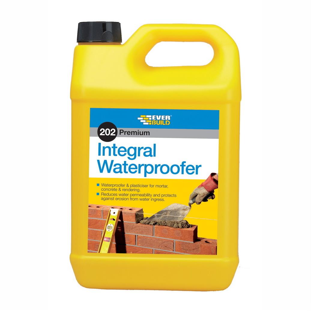 Everbuild 202 Premium Integral Liquid Waterproofer; 5 Litre