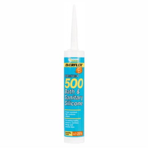 Everbuild Bath & Sanitary Sealant; High Modulus; White (WH); C3