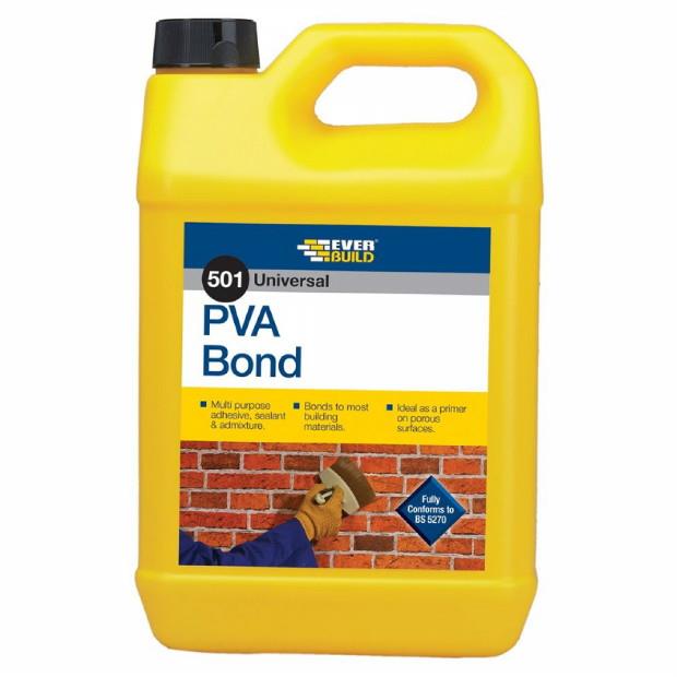 Everbuild 501 PVA Bonding Primer; 5 Litre