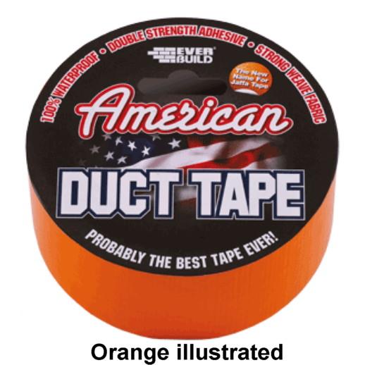American Duct Tape; 50mm x 25 Metre Standard Roll; 100% Waterproof; Silver (SIL)