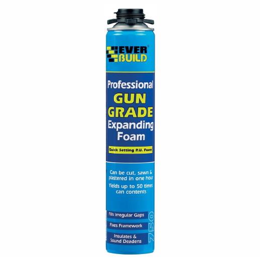 Everbuild Expanding Foam; Professional Gun Grade; 750 ml. (Trade Product)