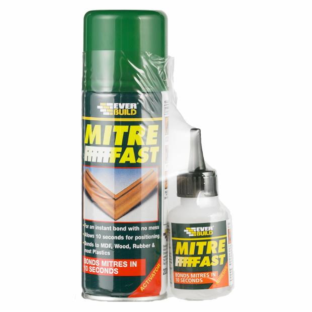 Everbuild Mitre Fast Bonding Kit; Standard; 200ml + 50gm