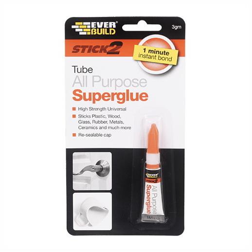 Everbuild Stick2 All Purpose Superglue; 3gm Tube
