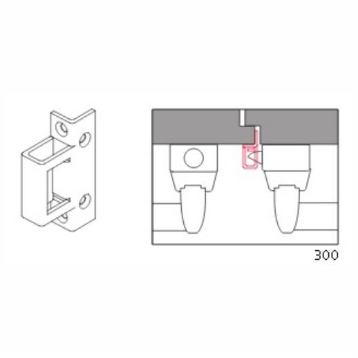 Exidor 300 Box Keep; For Double Rebated Doors; Silver (SIL)