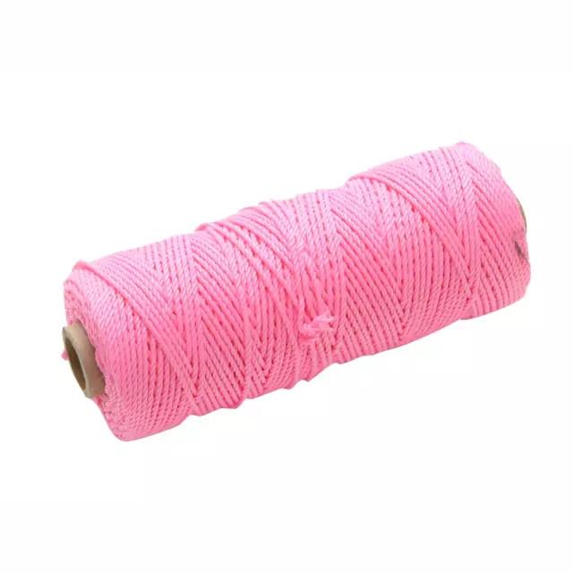 Faithfull BLHVP Hi Vis Nylon Brick Line; 100 Metre (330ft); Pink (PI)