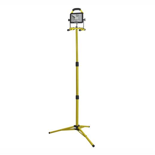Faithfull LED Site Light; Single Tripod; 1800 Lumen; 20 Watt; 110 Volt