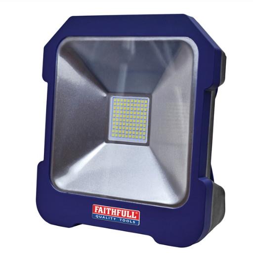 Faithfull FPPSLTL20 SMD LED Task Light; Power Take-Off Socket; 20 Watt; 240 Volt
