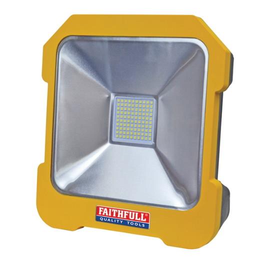 Faithfull FPPSLTL20L SMD LED Task Light; Power Take-Off Socket; 20 Watt; 110 Volt