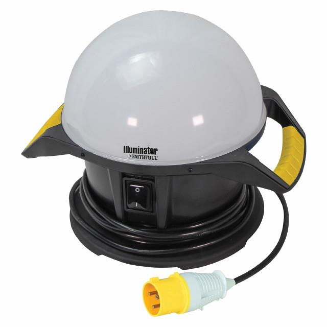 Faithfull FPPSLTL50L 360° Illuminator LED Task Light; Power Take-Off Socket; 50 Watt (4000 Lumen); 110 Volt