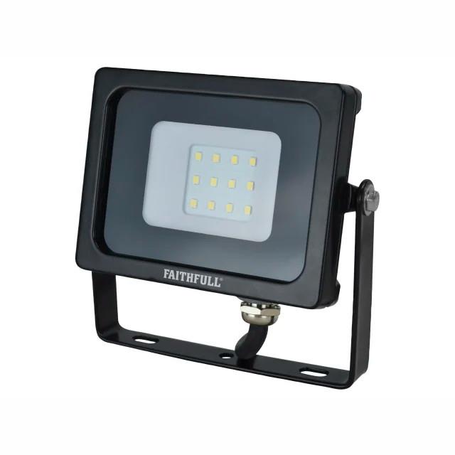 Faithfull FPPSLWM10 SMD LED Wall Mounted Floodlight; IP65; 10 Watt; 800 lumen; 240 Volt