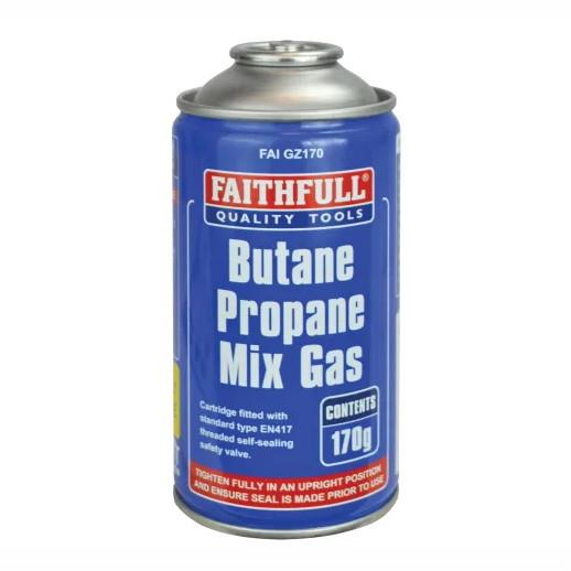 Faithfull FAIGZ170 Butane Propane Mix Gas Cartridge; 170gm
