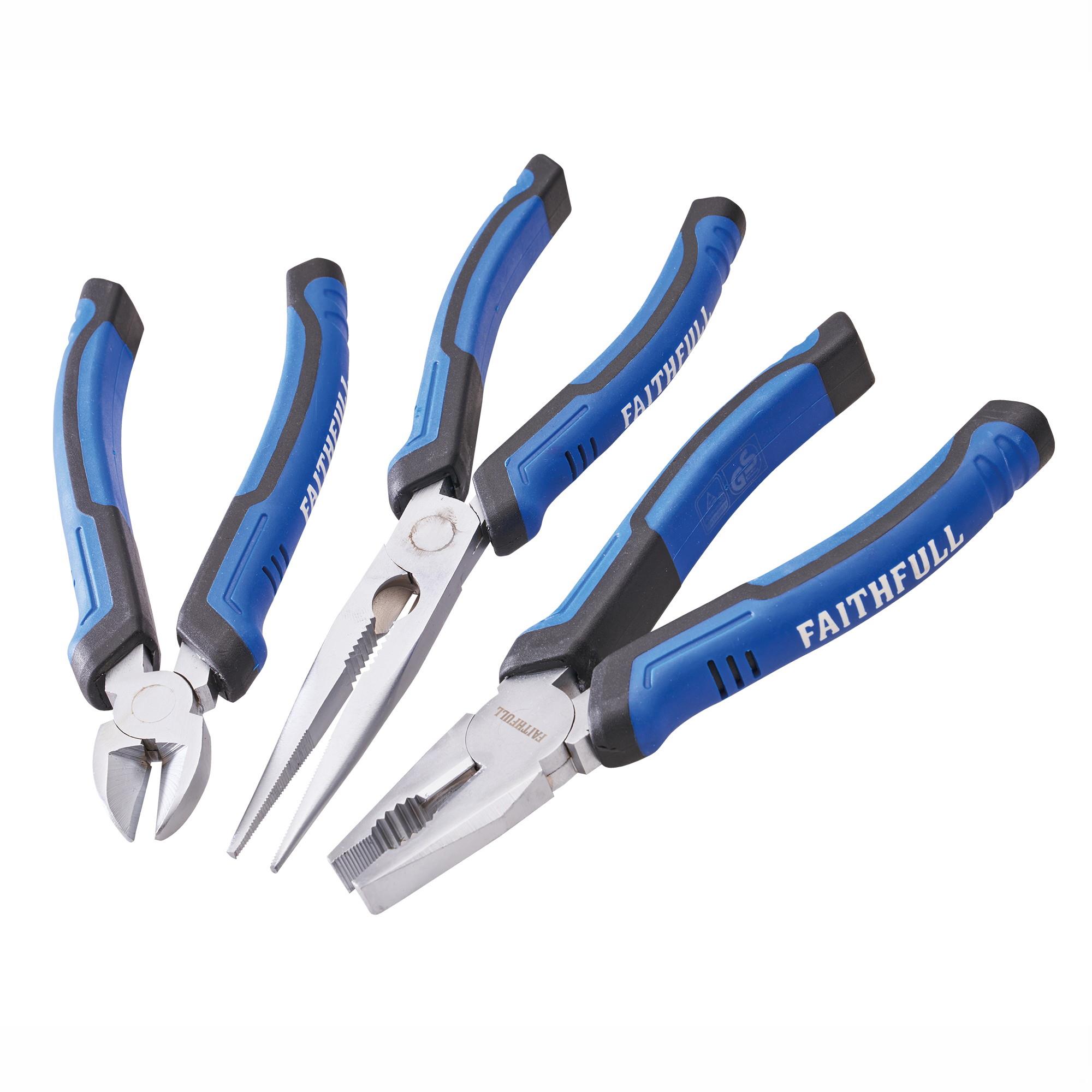 Faithfull FAIPLSET3LN Pliers Set; 3 Piece