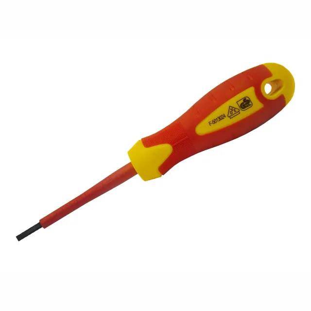 Faithfull FAISDVDE25 VDE Soft Grip Screwdriver; Parallel Slotted Tip; 2.5 x 75mm