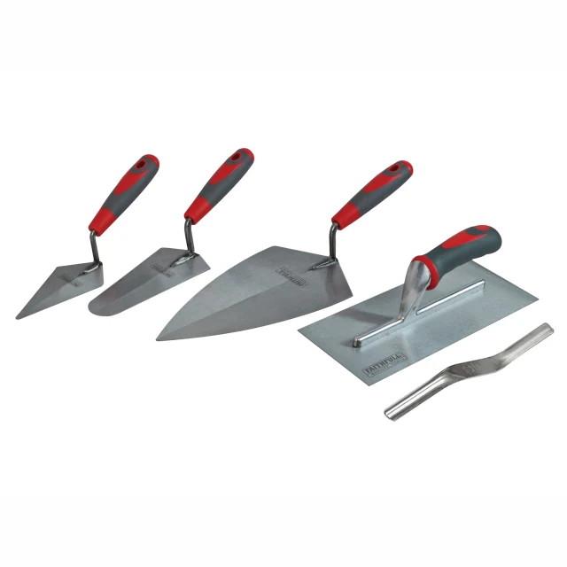 Faithfull FAISGTSET5 Trowel Set; Soft-Grip Handle; 5 Piece