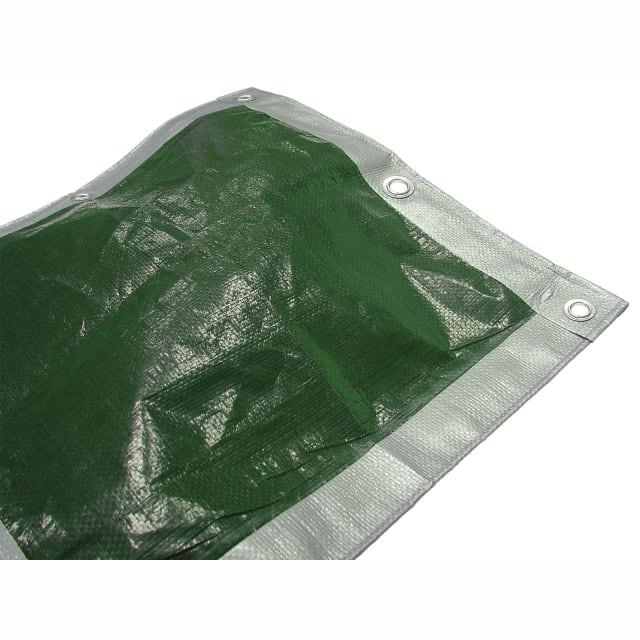 Faithfull FAITARP129 Tarpaulin; Green/ Silver; 3.6m x 2.7m (12ft x 9ft); 80gsm