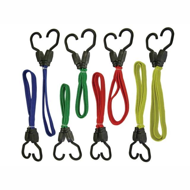 Faithfull FAITDBUNG8 Pack Of 8 Flat Bungee Cords; Flat Bungee Cord; 2 x 460mm (18