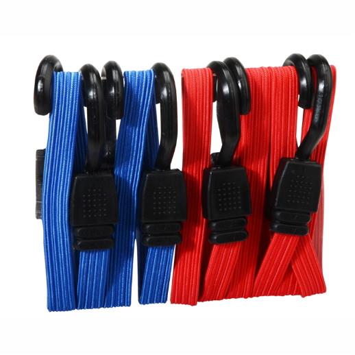 Faithfull TDBUNGPK4 Flat Bungee Cord; 2 x 460mm (18") & 2 x 760mm (30"); Pack (4)