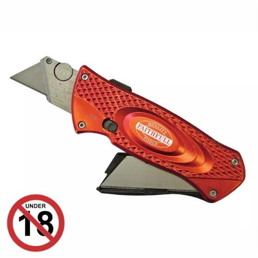 Faithfull TKRPOCK5B Retractable Pocket Knife; With Blade Storage